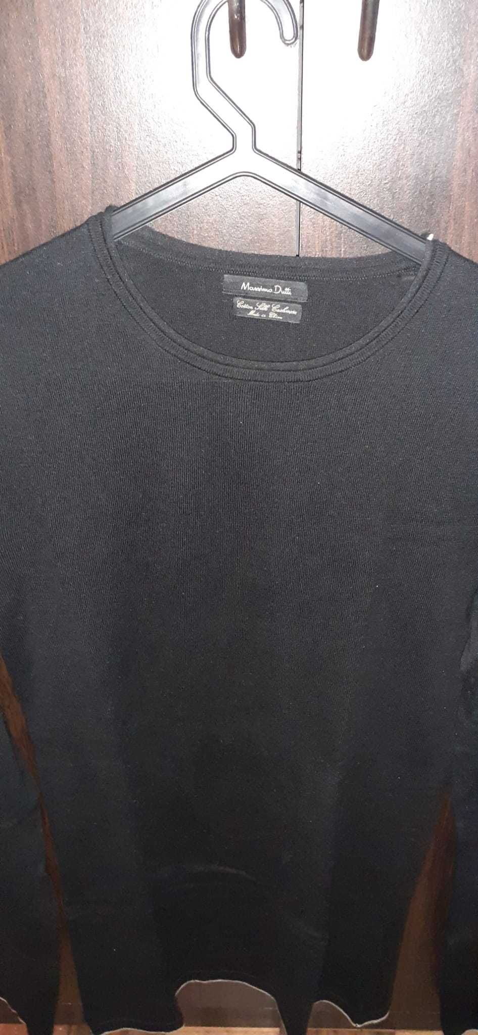 Camisola fina Slim Fit Preto- Massimo dutti