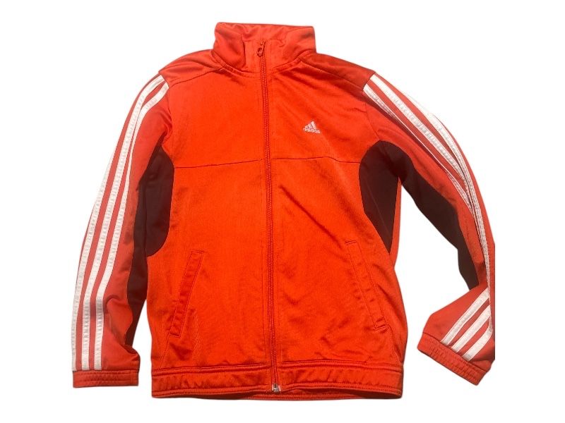 Czerwona/pomarańczowa Bluza Adidas Dla Dzieci – Rozmiar 140