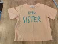 Little sister  110 116 koszulka rodzeństwa dla młodszej siostry hm h&m