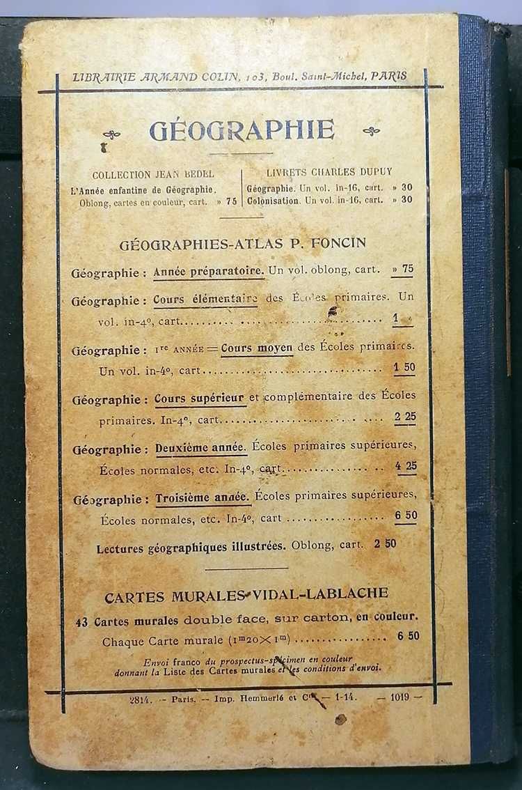 Choix de Lectures (Cours Moyen) - 1914