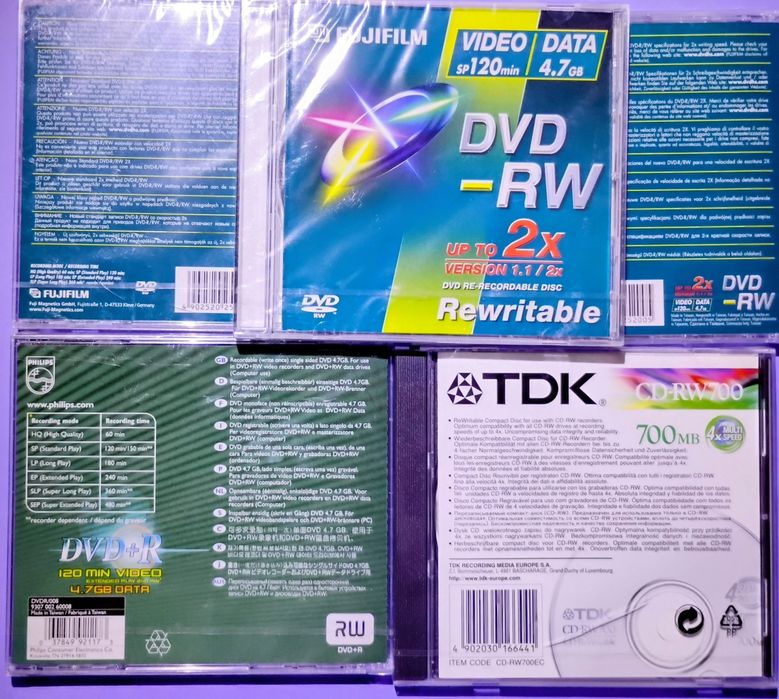 Płyty DVD, CD RW