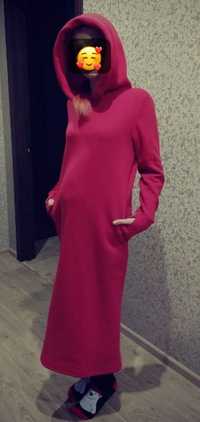 Шикарна сукня тринитка на флісі. Комплект для вагітних та годуючих