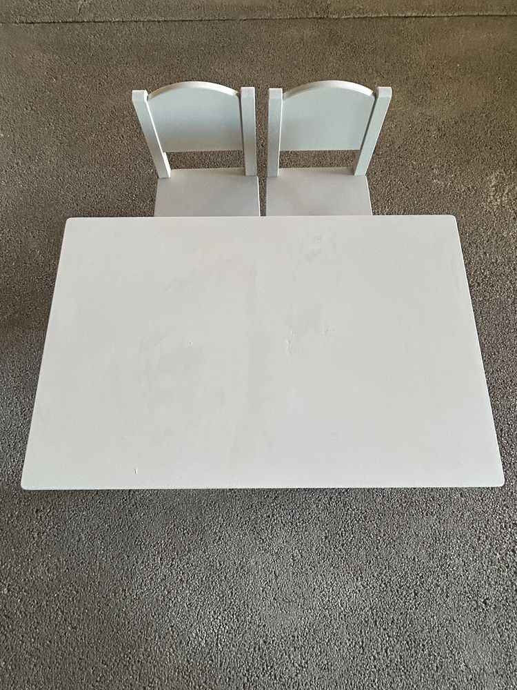 Vendo MESA e 2 CADEIRAS de Criança, Cinza Claro, Ikea.