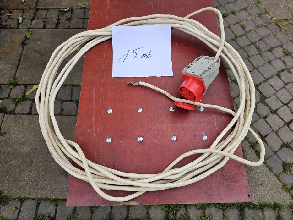 Przedłużacz, kabel, 3 fazy (siła) x 2 szt. + przełącznik