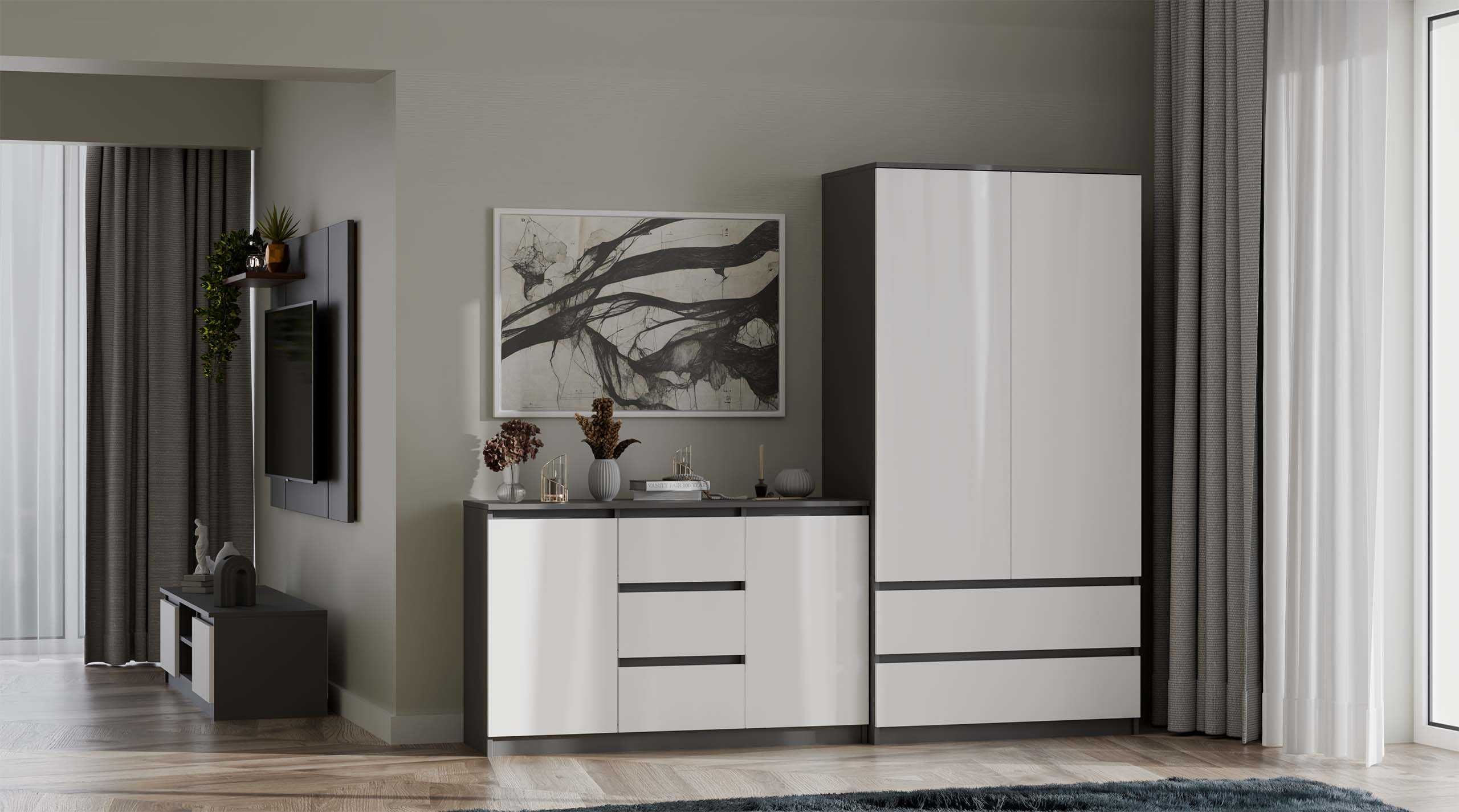 Komoda 2D3S 120cm 3 szuflady 2 drzwi Szafka RÓŻNE KOLORY