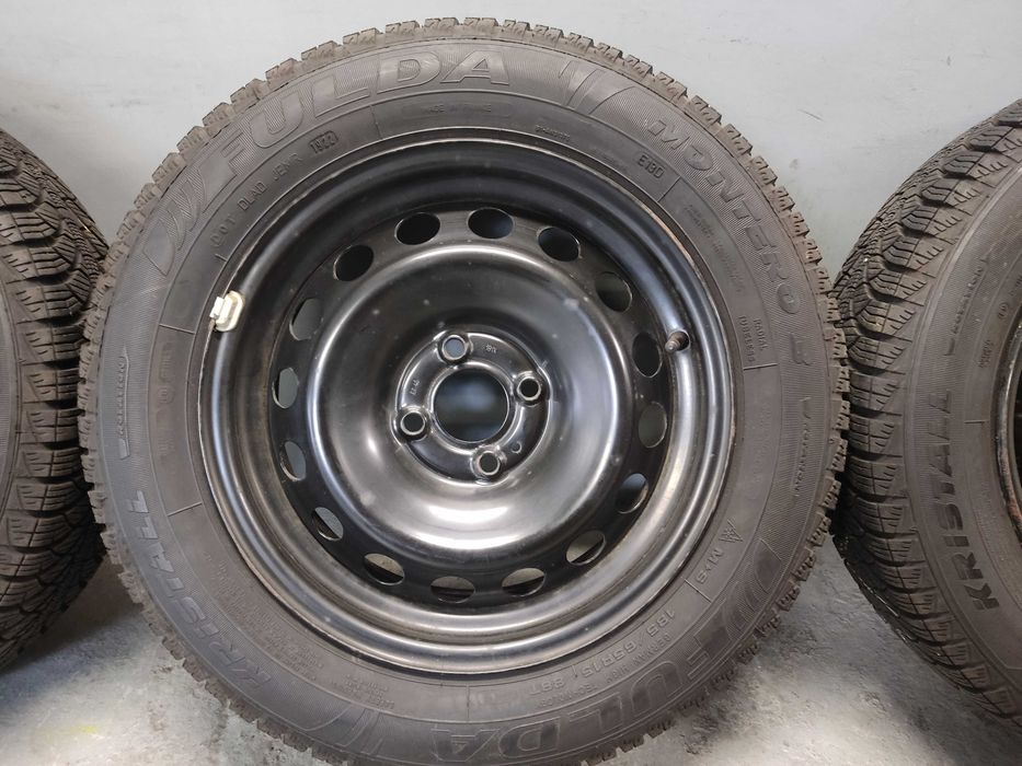 Koła stalowe 15 Renault Clio 4x100 Dacia Sandero 185/65R15 Fulda, 22r