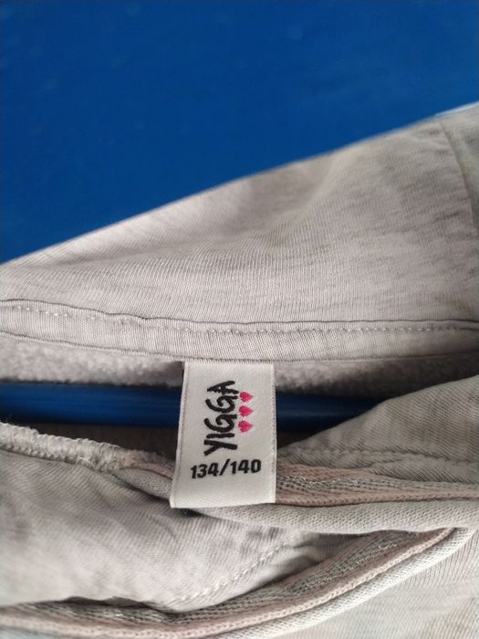 Bluza szara koń Yigga 134/140 z kapturem