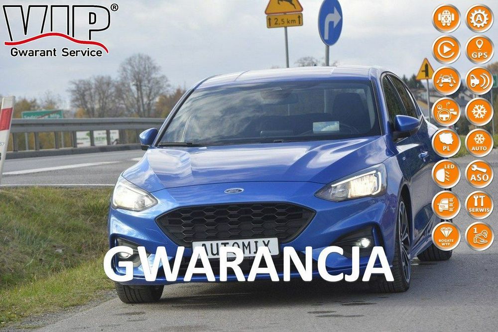 Ford Focus 1.5EcoBlue ST Line gwarancja przebiegu doinwestowany nawigacja Android