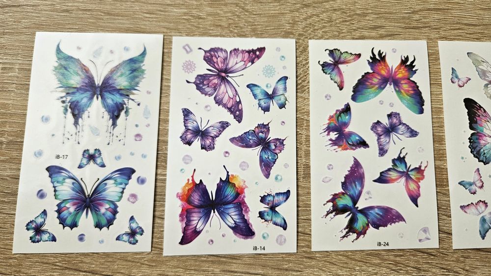 Tatuaże motylki 5 sztuk
