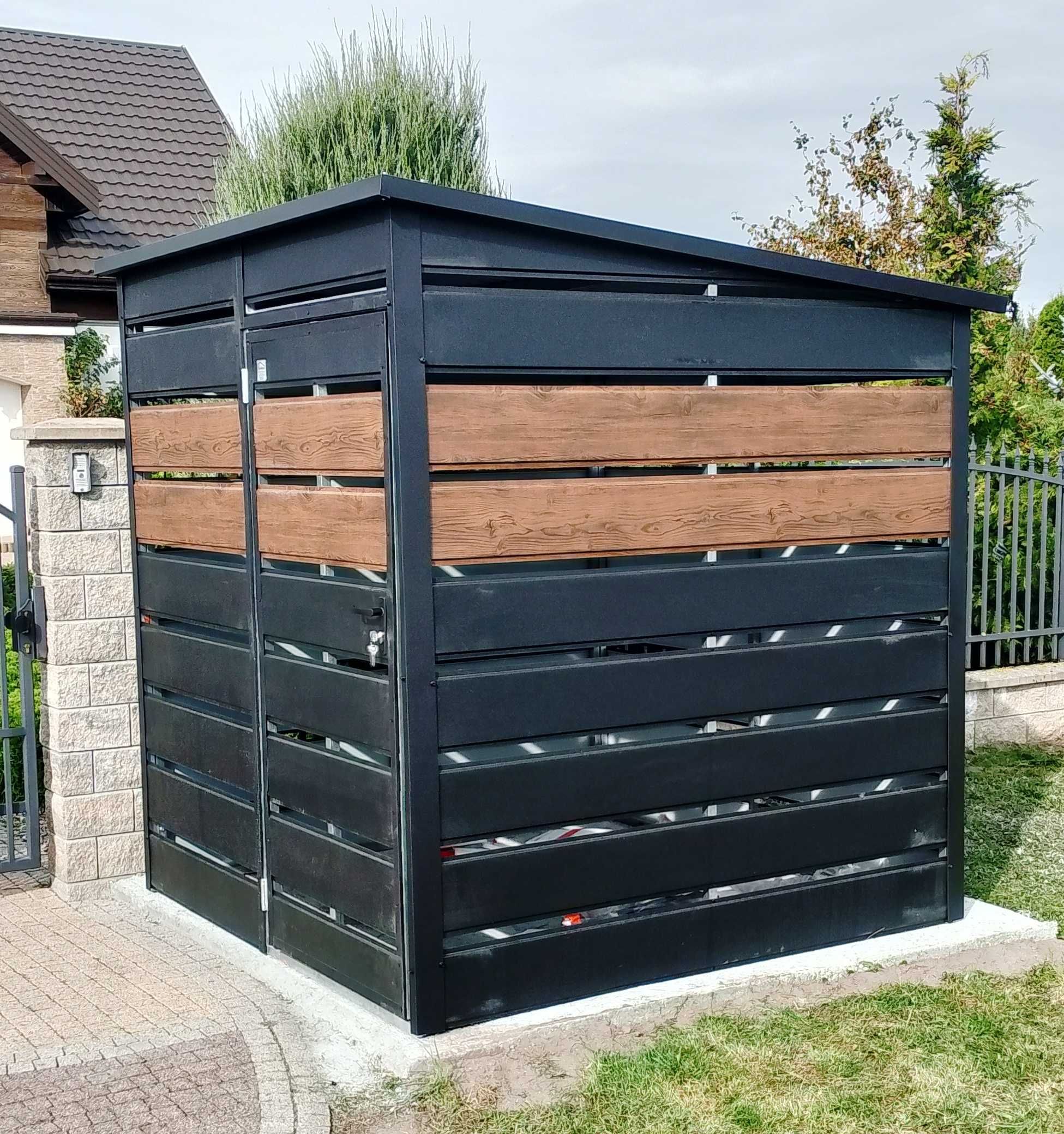 Wiata śmietnikowa panelowa 4x3