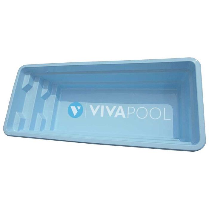 Nowoczesny basen ogrodowy z osprzętem TULUZA 5x3 wkopywany poliestrowy