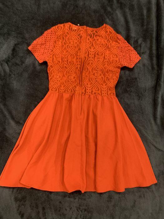 Платье ажурное H&M теракотовое S/M