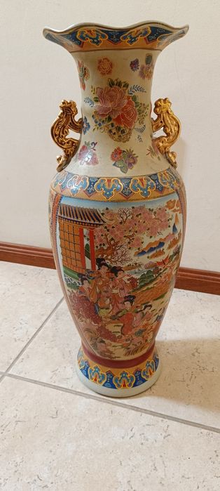 Jarro floral clássico chinês/japonês decorativo