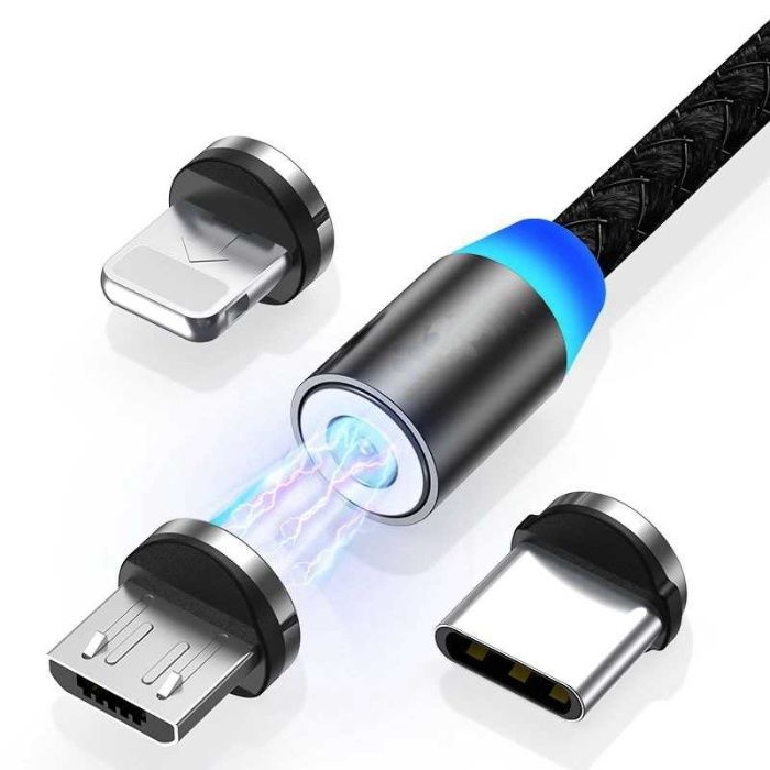 Cabo Magnético Micro USB / Lightning - Quick 4.0 (NOVO)