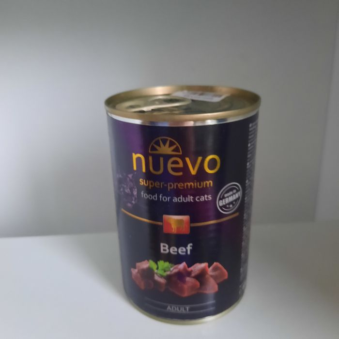 Корм вологий для котів Nuevo 400г з яловичиною