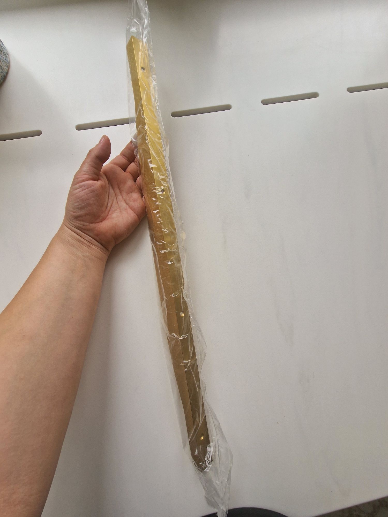 2 uchwyty krawędziowe, złote 56cm nowe