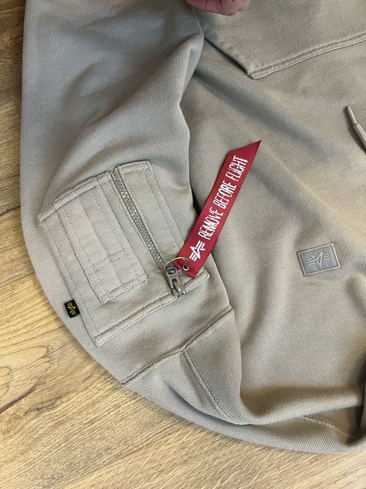 Худи Alpha Industries xxl бежевая