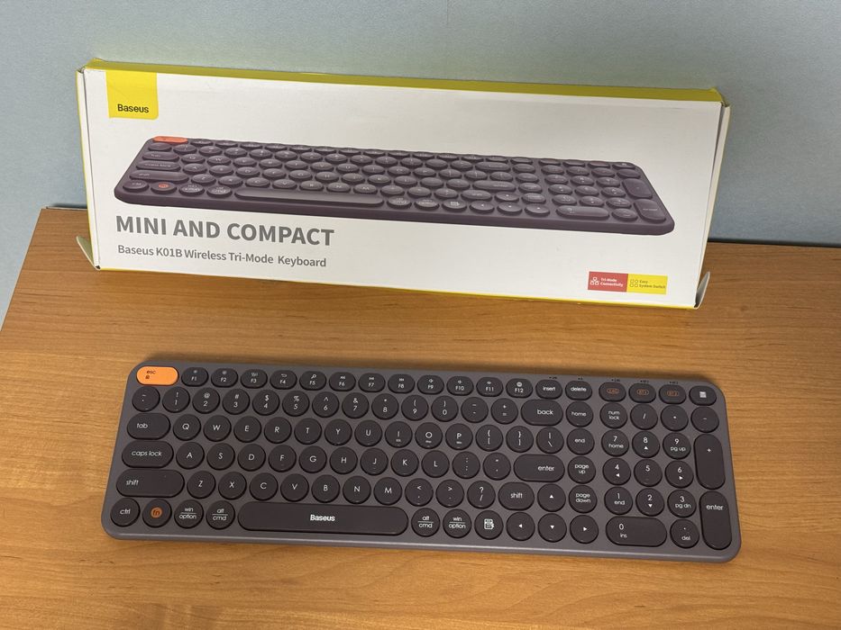 Klawiatura bezprzewodowa Baseus 2.4G + Bluetooth Do 3 urządzeń K01B