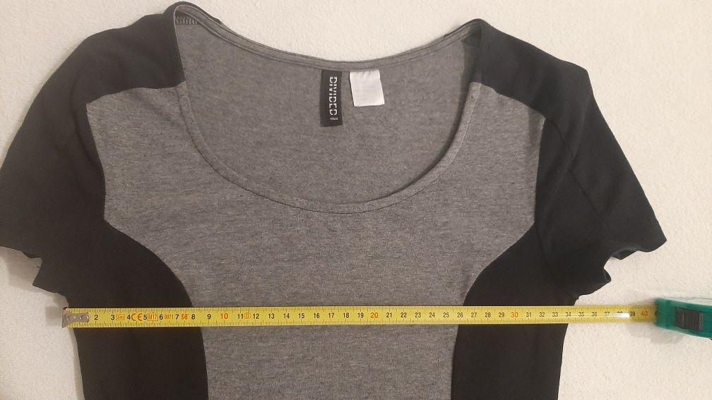 Sukienka letnia H&M szara + czarna XS