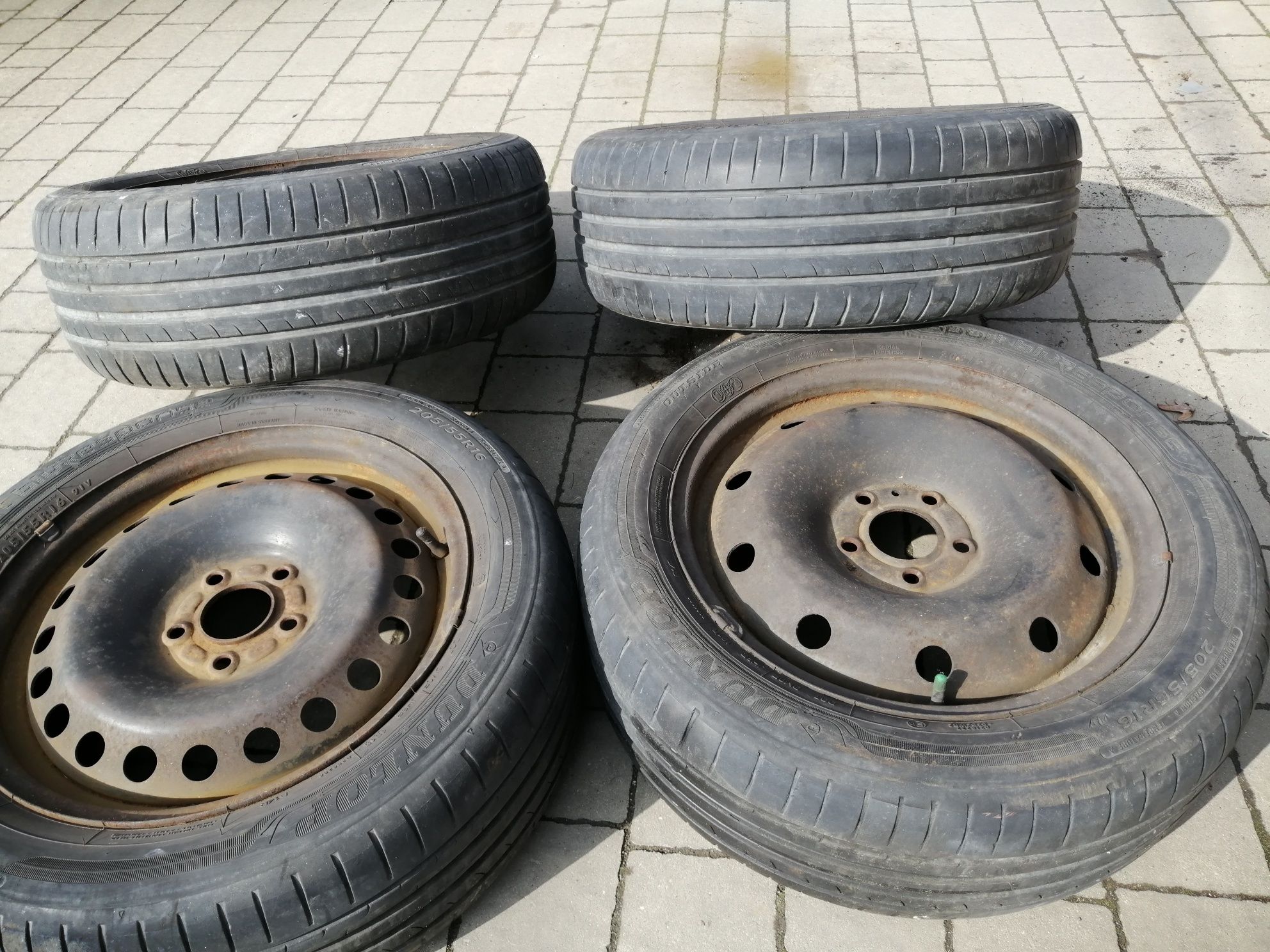 Koła stalowe 16 opony letnie 205/55 R16 FORD VOLVO 5x108