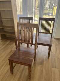 Krzesła drewniane, ciężkie 5 sztuk