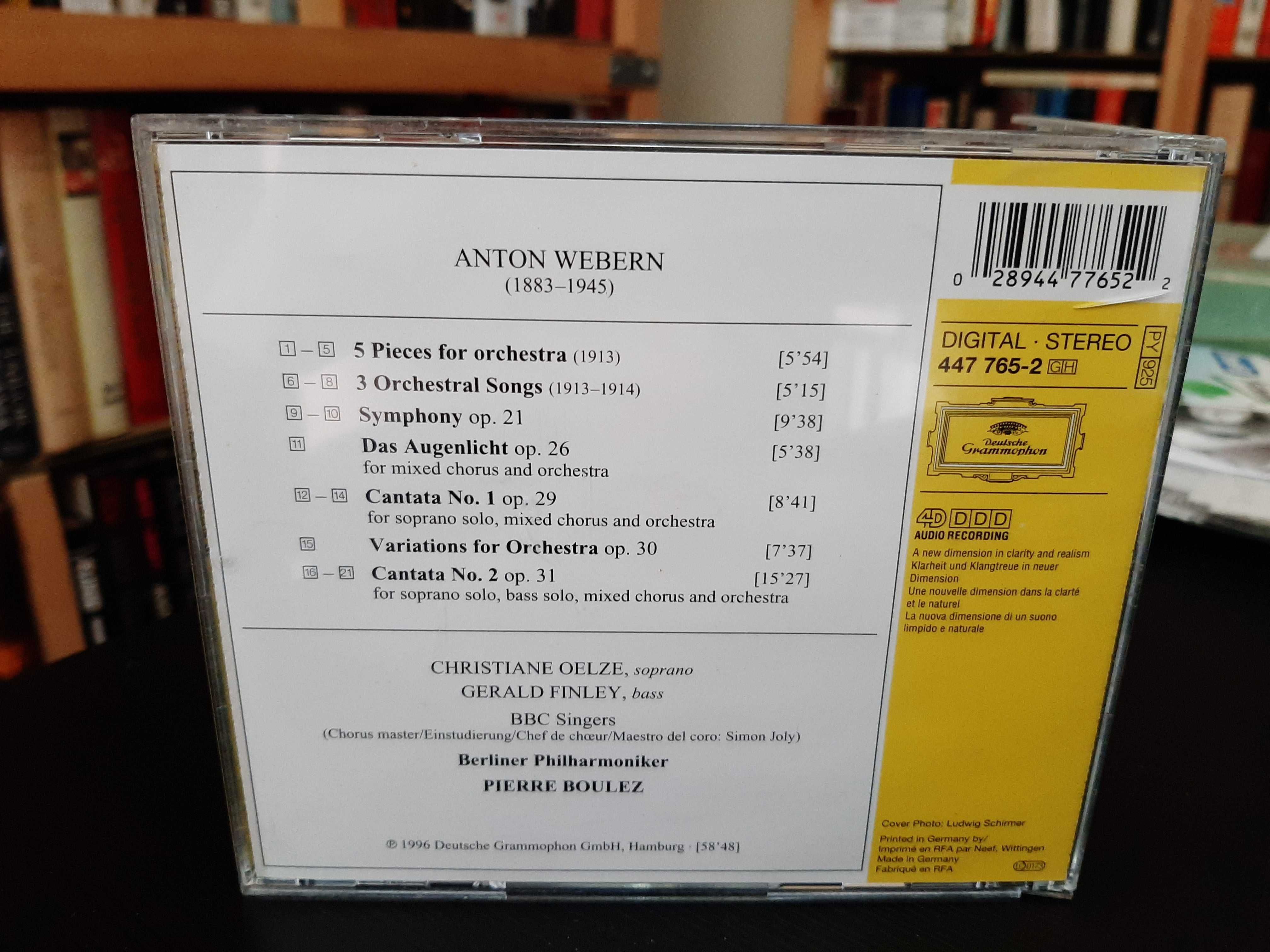 Anton Webern – Boulez Conducts Webern III: Sympony, Cantatas, Songs...