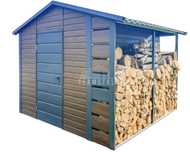Schowek - Domek Ogrodowy 2,5x3m + Wiata 0,5m - Drewutnia TS731