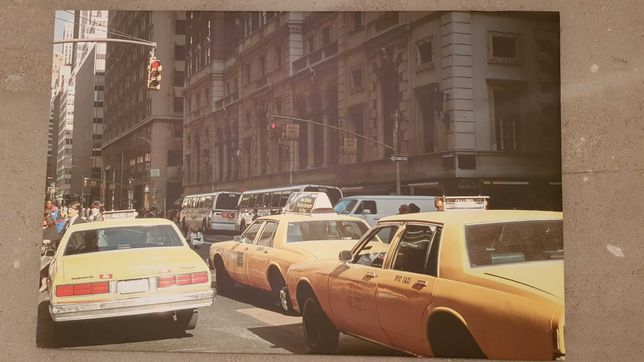 Obraz nowojorskie taksówki, New York TAXI, do salonu, biura, PREZENT