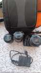 Máquina fotográfica Sony alpha 200 com 3 lentes e bolsa