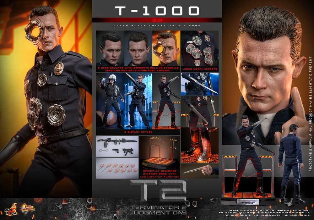 Фігурка 1/6 Hot Toys MMS774 Terminator 2: Judgment Day T-1000 (2.0)