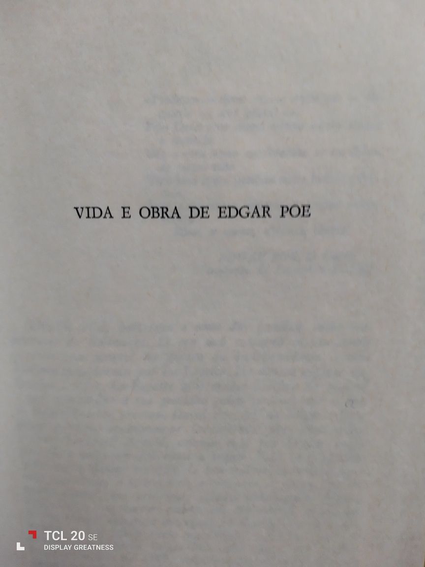 Histórias. Vida e obra de Edgar Poe.