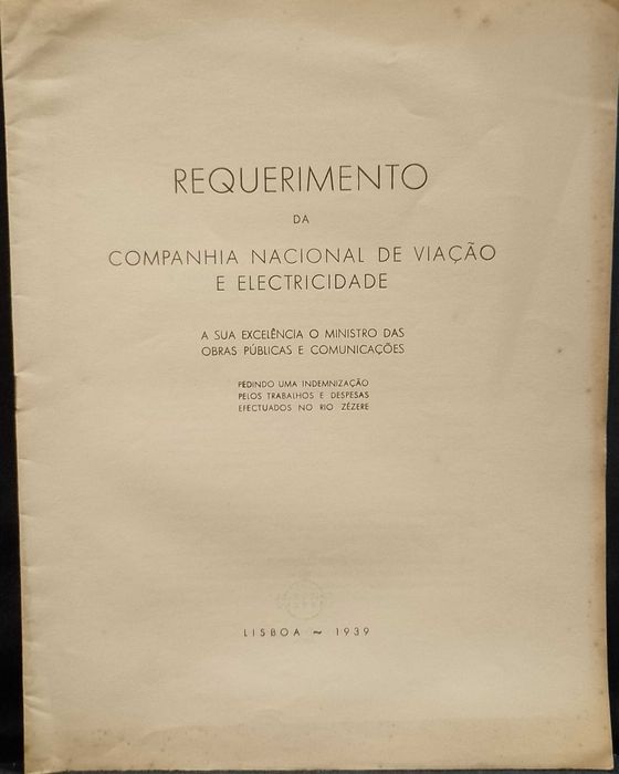 Rio Zèzere Companhia Nacional de Viação e Eletricidade 1939