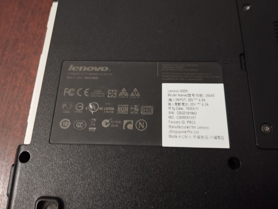 Ноутбук леново G555