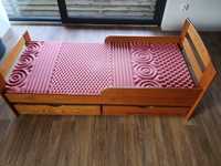 łóżeczko łóżko dziecięce 160x80 z barierką i materacem