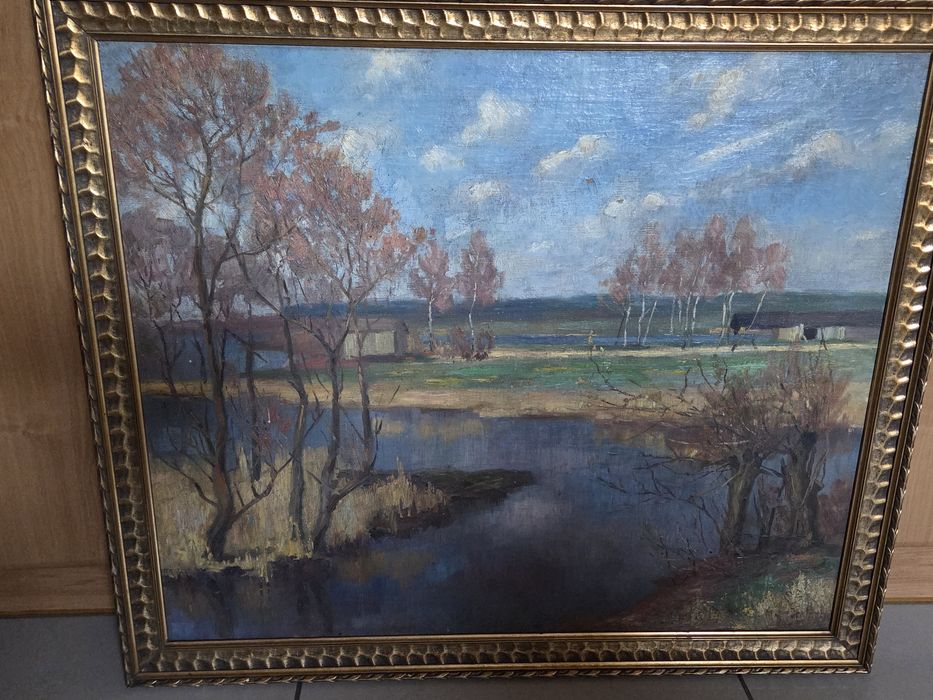 Stary obraz olejny na płótnie