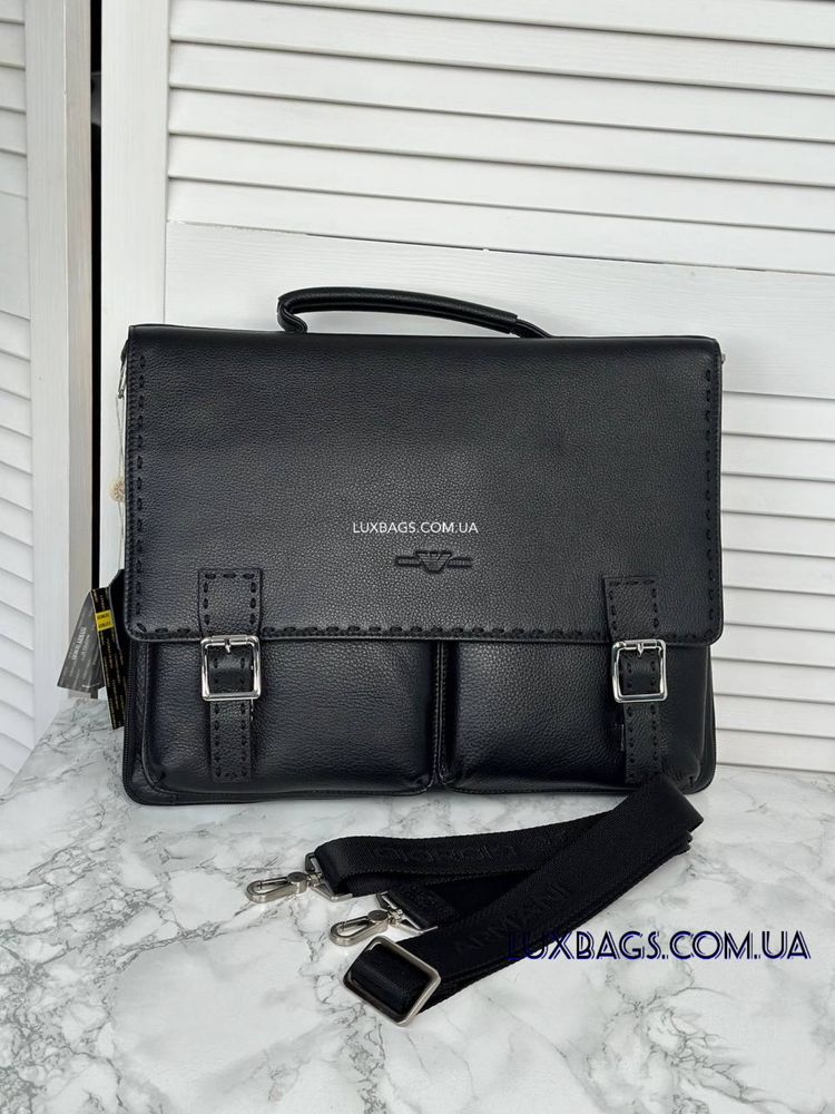 Мужской кожаная портфель Армани чоловічий шкіряний Armani