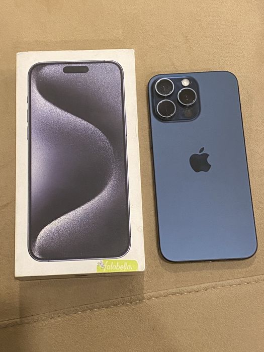 Apple iPhone Pro Max 15 256GB Azul Titânio Muito Bom Estado Original