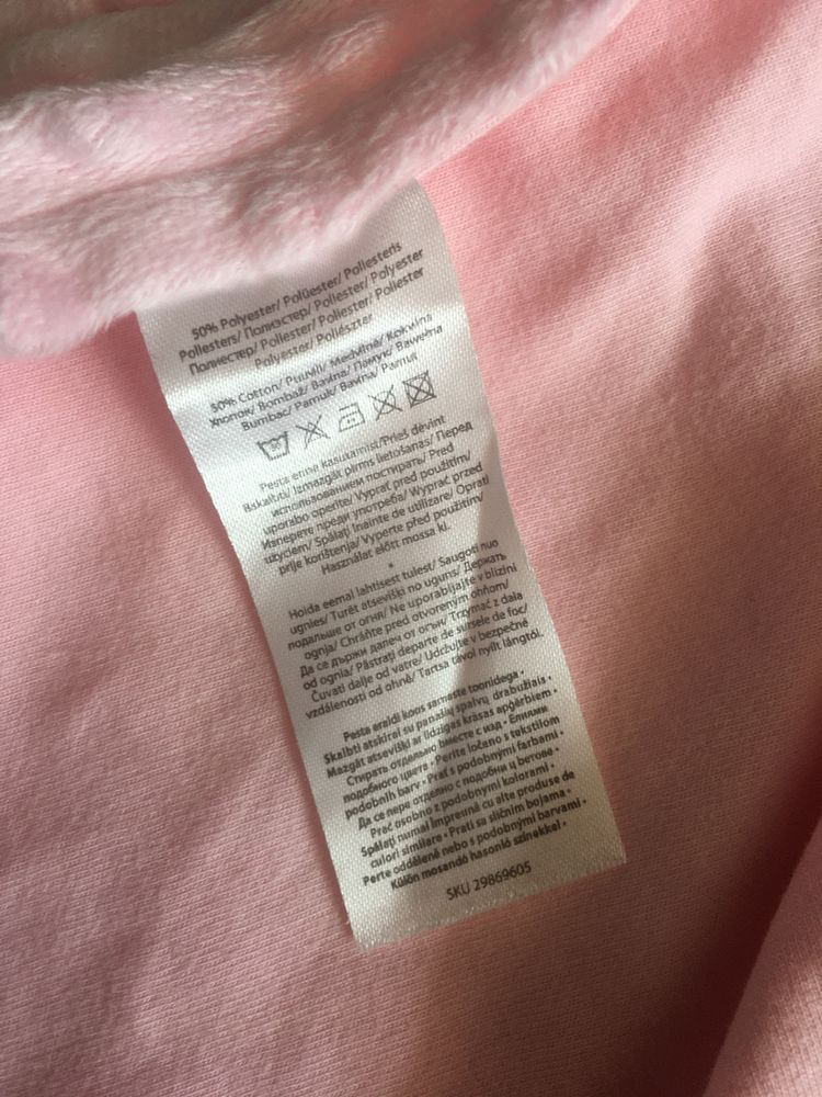 Koc Kocyk różowy + poduszka motylek dla dziewczynki MINKY