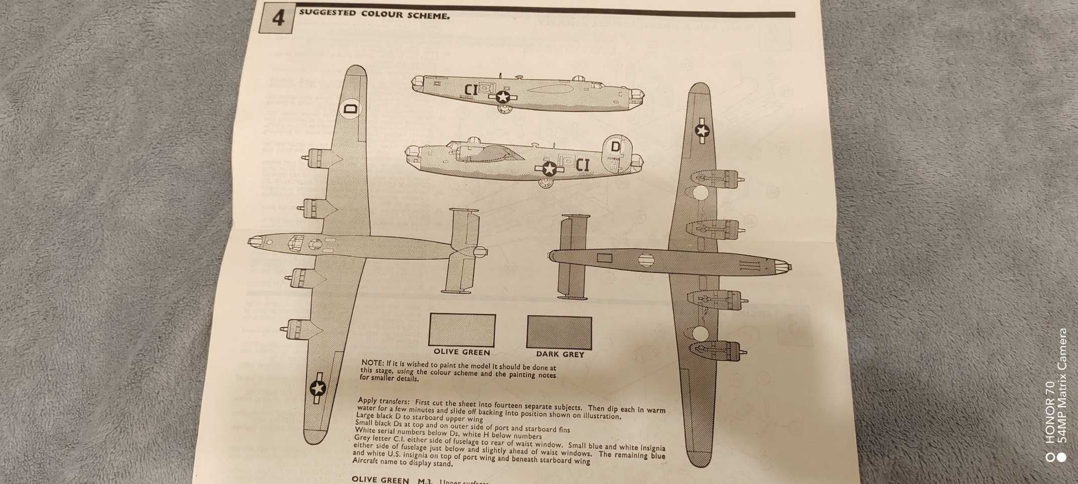 Model do sklejania unikat Airfix  B-24J Liberator 1:72
