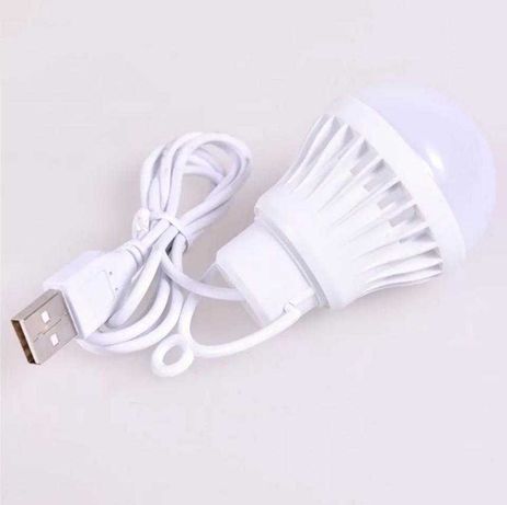 Лампочка "5W (светильник) LED с USB длина кабеля 1 метр для повербанка