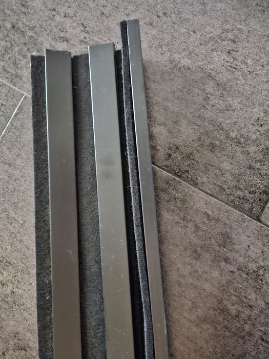 Lamele czarne mat 3 sztuki
