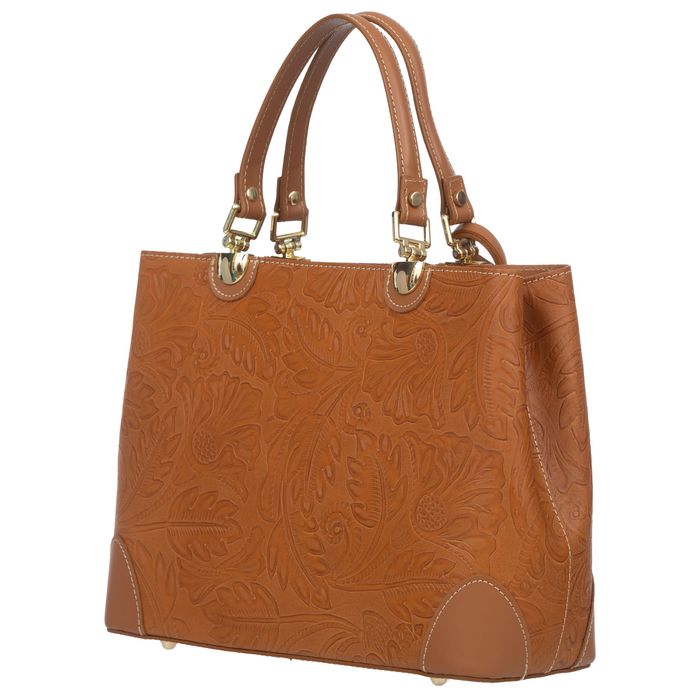 VERA PELLE torebka damska skórzana klasyczna z paskiem V541 biała