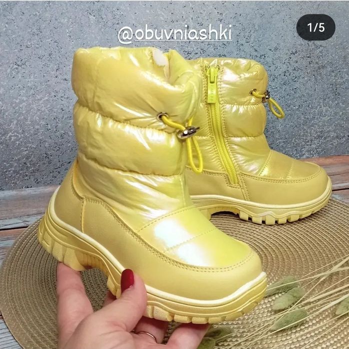 Зимові дутіки сапожки KIMBOO на дівчинку р. 23, 26, 28