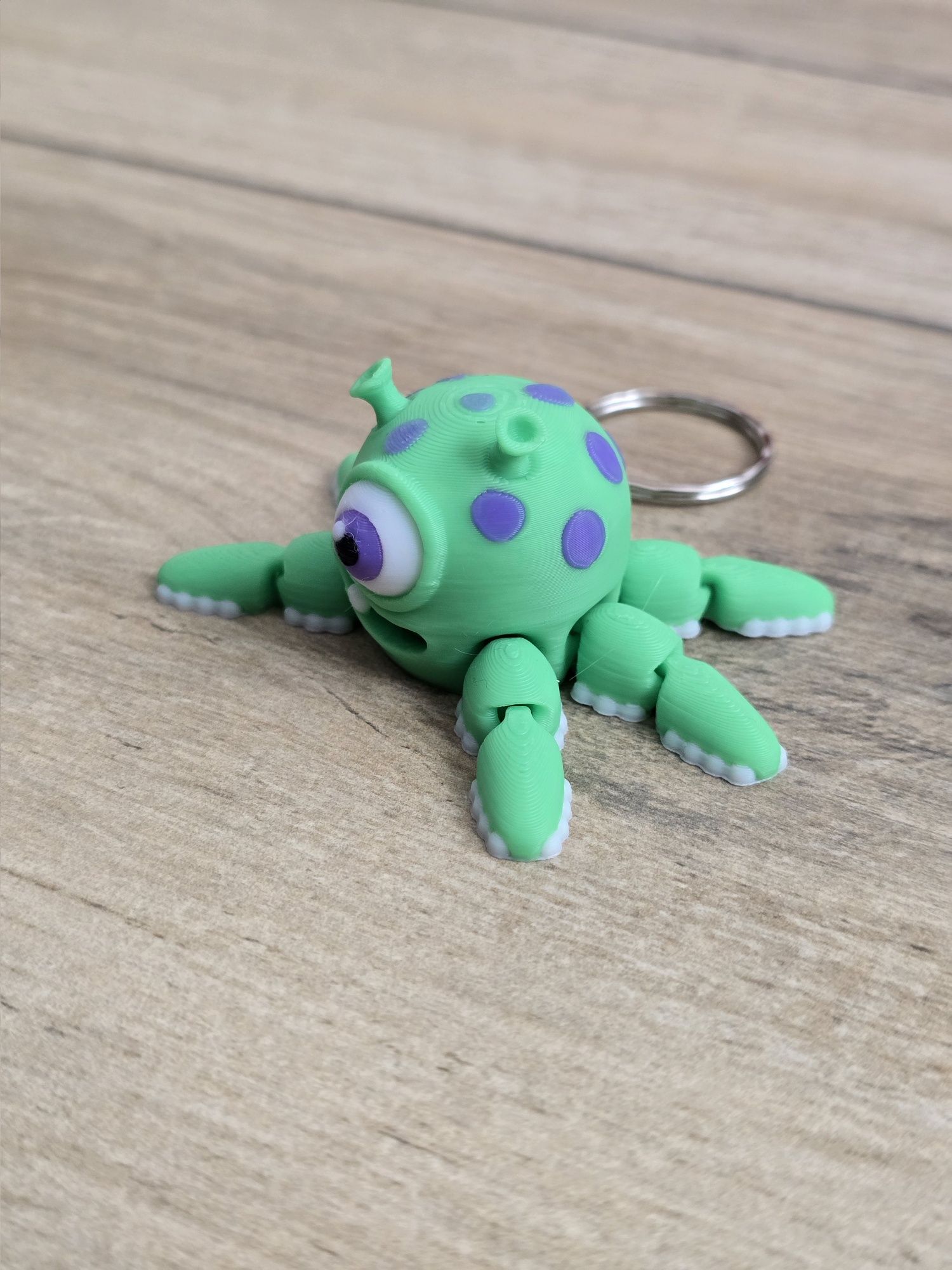 Breloczek Alien Squid Spinner 3d - Brelok Druk3d fidget Keychain