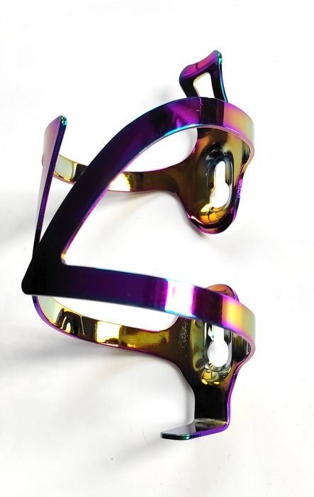 Koszyk na bidon rowerowy Gradient Tęczowy Alu Lekki 38g Nowy Solidny