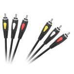 Kabel 3RCA-3RCA 1.8m chinch Cabletech Eco-Line