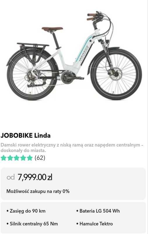 Rowery elektryczne JOBOBIKE Zapraszamy na darmową jazdę próbną.