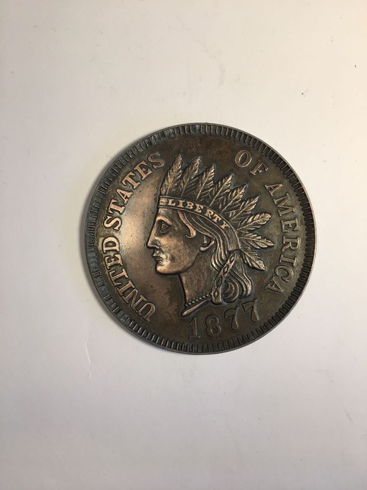 Jeden cent „Indianin” z 1877 replika duża