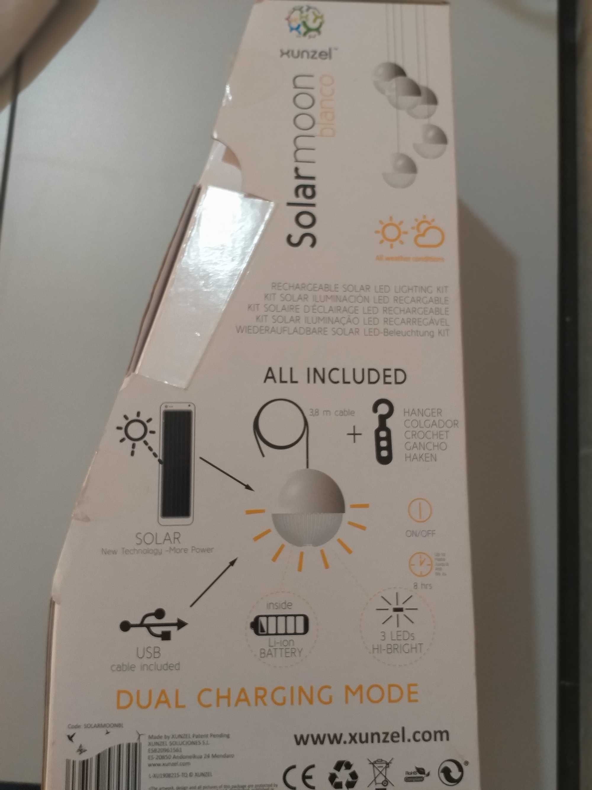 Kit solar iluminação  led recarregável