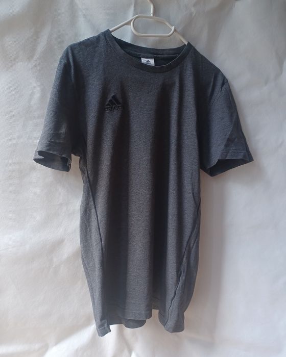 Adidas szara koszulka T-shirt podkoszulek szary bluzka męska chłopięca